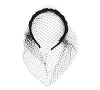 RED Valentino - Headband with Beads and Tulle - Femme - Accessoires - Noir - Taille: ONE Size