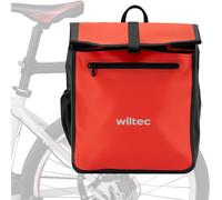 Red Waterproof Luggage Carrier Bag-22 L Capacity-Pvc-For Bicycles And E-Bikes-Bicycle Bag-Cycling Shopping Excursions