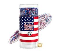 Red White And Blue Glitter - Red White And Blue Body Glitter,Waterproof Sparkling American Flag 250th | For Parades Themed Parties Festival Celebrations, Eye