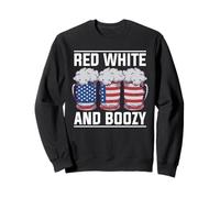Red White and Boozy Funny USA Party Drinking Tee Sweatshirt