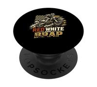 Red White and Brap Motocross USA Vintage PopSockets PopGrip Adhésif