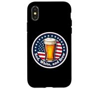 Red White And Brew American Patriot Beer Lover 4 juillet USA Coque pour iPhone X/XS