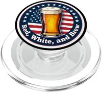 Red White And Brew American Patriot Beer Lover 4 juillet USA PopSockets PopGrip pour MagSafe