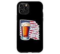 Red White And Brew American Patriot Beer Lover USA 4 juillet Coque pour iPhone 11 Pro