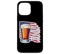 Red White And Brew American Patriot Beer Lover USA 4 juillet Coque pour iPhone 13 Pro Max