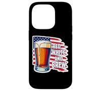 Red White And Brew American Patriot Beer Lover USA 4 juillet Coque pour iPhone 14 Pro