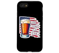 Red White And Brew American Patriot Beer Lover USA 4 juillet Coque pour iPhone SE (2020) / 7 / 8
