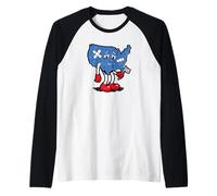 Red, White and Bruised Manche Raglan