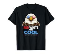 Red White and Cool Patriotic Eagle USA 250 Humour T-Shirt