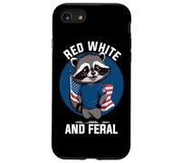 Red White and Feral Funny USA Chaos Party Shirt Coque pour iPhone SE (2020) / 7 / 8