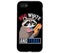 Red White and Feral Funny USA Chaos Party Shirt Coque pour iPhone SE (2020) / 7 / 8