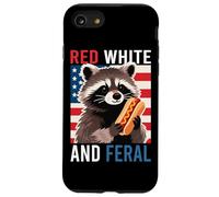 Red White and Feral Funny USA Chaos Party Shirt Coque pour iPhone SE (2020) / 7 / 8