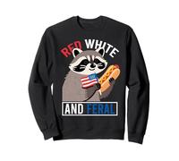 Red White and Feral Funny USA Chaos Party Shirt Sweatshirt