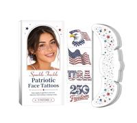 Red White Blue Freckles Patriotic - Sparkling Face Stickers 11 Piece