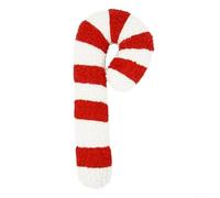 Red White Candy Plush Pillow Soft Christmas Decor | Soft lambswool fabric, skin-friendly touch, red white candy design, cozy holiday accent, sofa decor