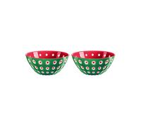 Red/White/Emerald LOT 2 BOLS ⌀12CM "LE MURRINE"