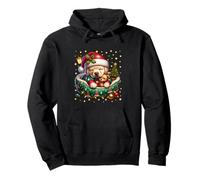 Red White Green Christmas Dog for Xmas Golden Retriever Mom Sweat à Capuche