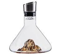 Red White Wine Decanter - 1500ml Glass Carafe with Integrated Dispenser Hand-Held Aerator for Smooth Pouring Serving Wine at Home Kitchen Dining Bar Elegant Wines Accessories