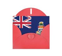 Red WHJSHOP Carte de vœux imprimée drapeau des îles Caïmans - Papier nacré haut de gamme avec effet nacré double face