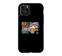Red Wine and Booze Drink Beer American Flag 4th of July Coque pour iPhone 11 Pro