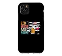Red Wine and Booze Drink Beer American Flag 4th of July Coque pour iPhone 11 Pro Max