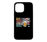 Red Wine and Booze Drink Beer American Flag 4th of July Coque pour iPhone 13 Pro Max