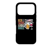 Red Wine and Booze Drink Beer American Flag 4th of July Coque pour iPhone 17 Pro