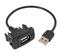 RED WOLF Adaptateur de prise USB mâle vers femelle de 4 cm x 2 cm pour Toyota Hilux Vigo 4Runner 2003-2006 Hilux Vigo 4Runner encastré carré USB tableau de bord adaptateur connecteur connecteur