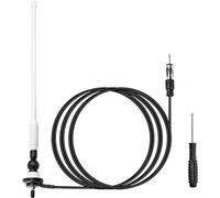 RED WOLF Antenne radio FM AM stable en caoutchouc blanc très flexible pour VTT, UTV, bateau, yacht, tracteur, camion, VHF 40 cm