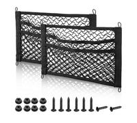 RED WOLF Filet de Rangement à 3 Couches pour Camping-car, Voiture, Caravane - 45 x 25 cm - Filet Universel pour Bateau, Camion et Coffre avec Montage