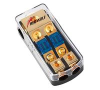RED WOLF Mini porte-fusible ANL 2 voies 60 A entrée 0/2/4 calibre 4/8 sortie cuivre fusible bloc de distribution pour voiture, bateau, moteur à la traîne, amplificateur audio marin, système vidéo