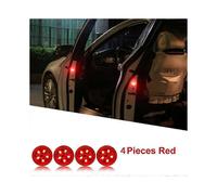 (Red x 4 pieces)Universal Led Car Opening Door Safety Warning Anti-collision Lights Magnetic Sensor Strobe Flashing Alarm Lights Parking Lamp