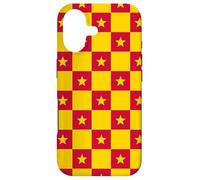 Red Yellow Geometric Star Square Vietnam Flag Pattern Coque pour iPhone 17