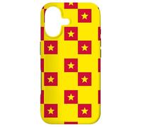 Red Yellow Stars Square China Color Chinese Mandarin Pattern Coque pour iPhone 17