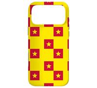 Red Yellow Stars Square China Color Chinese Mandarin Pattern Coque pour iPhone 17 Pro Max
