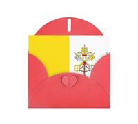 Red YYHHAOFA Carte de vœux Motif drapeau du Vatican pour Noël, anniversaires et occasions spéciales