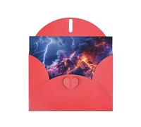 Red YYHWHJDE Carte de vœux avec image de lave volcanique 15,2 x 10,2 cm avec effet nacré double face et encre respectueuse de l'environnement