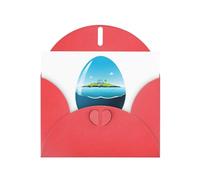 Red YYHWHJDE Carte de vœux avec inscription « Put the Ocean in an egg » pour Noël, anniversaire, Saint-Valentin, anniversaire de mariage et fêtes