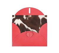 Red YYHWHJDE Carte de vœux en cuir de vache avec impression double face et encre écologique 15,2 x 10,2 cm