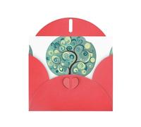 Red YYHWHJDE Carte de vœux Motif arbre tourbillon cool 15,2 x 10,2 cm Design tendance et unique pour diverses occasions