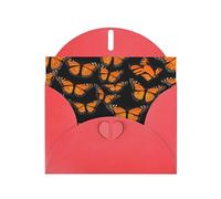 Red YYHWHJDE Carte de vœux Motif papillon monarque 15,2 x 10,2 cm avec effet perle double face et encre respectueuse de l'environnement