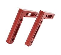 red2pcs, localisateur à angle droit pour le travail du bois | Pince carrée en alliage d'aluminium à 90 degrés avec double échelle en mm et pouces | Outil de construction résistant à la rouille pour