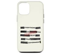 Redacted Everything is Fine Trust Your Government Political Coque pour iPhone 12/12 Pro