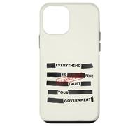 Redacted Everything is Fine Trust Your Government Political Coque pour iPhone 12 Mini