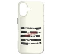 Redacted Everything is Fine Trust Your Government Political Coque pour iPhone 17