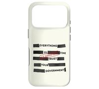 Redacted Everything is Fine Trust Your Government Political Coque pour iPhone 17 Pro