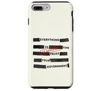 Redacted Everything is Fine Trust Your Government Political Coque pour iPhone 7 Plus/8 Plus