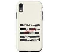 Redacted Everything is Fine Trust Your Government Political Coque pour iPhone XR