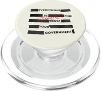 Redacted Everything is Fine Trust Your Government Political PopSockets PopGrip pour MagSafe