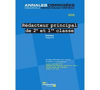 Rédacteur principal de 2e et 1re classe 2018 - Examens professionnels